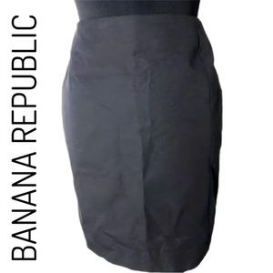New Banana Republic Women's Career Pencil Skirt Black Stretch Size Petite 00P